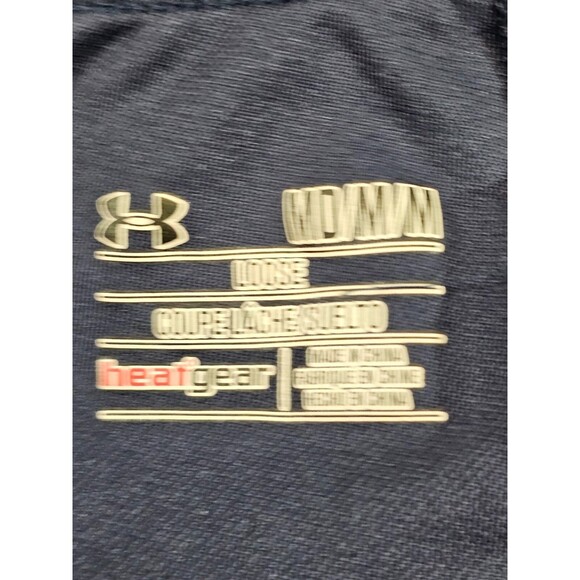 ALK Women's M Under Armour UA Heat Gear Navy Blue 3" Athletic Running Short EUC‎ - Picture 3 of 3